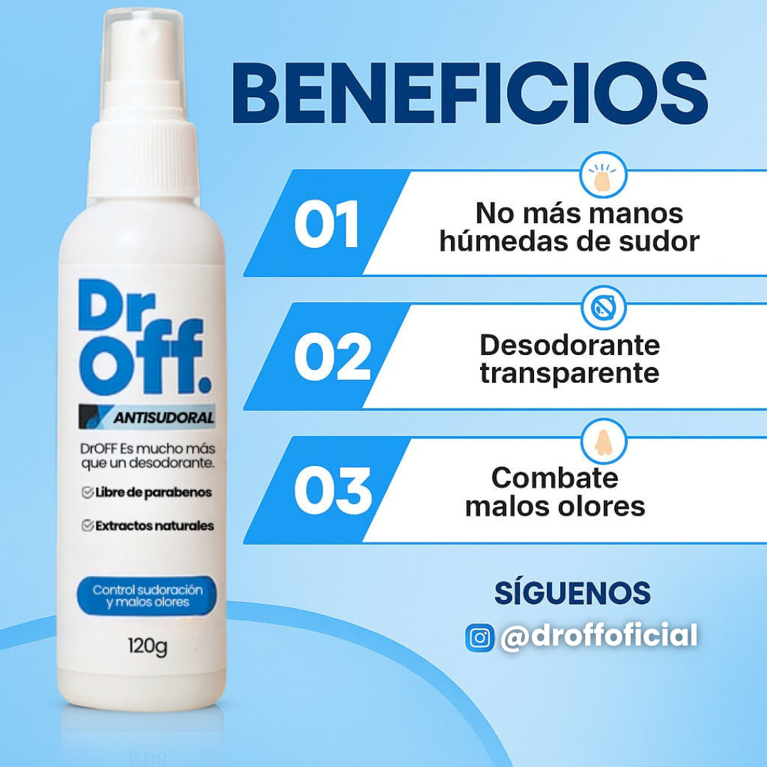 DrOFF🧑🏼⚕️Tratamiento contra sudor y mal olor